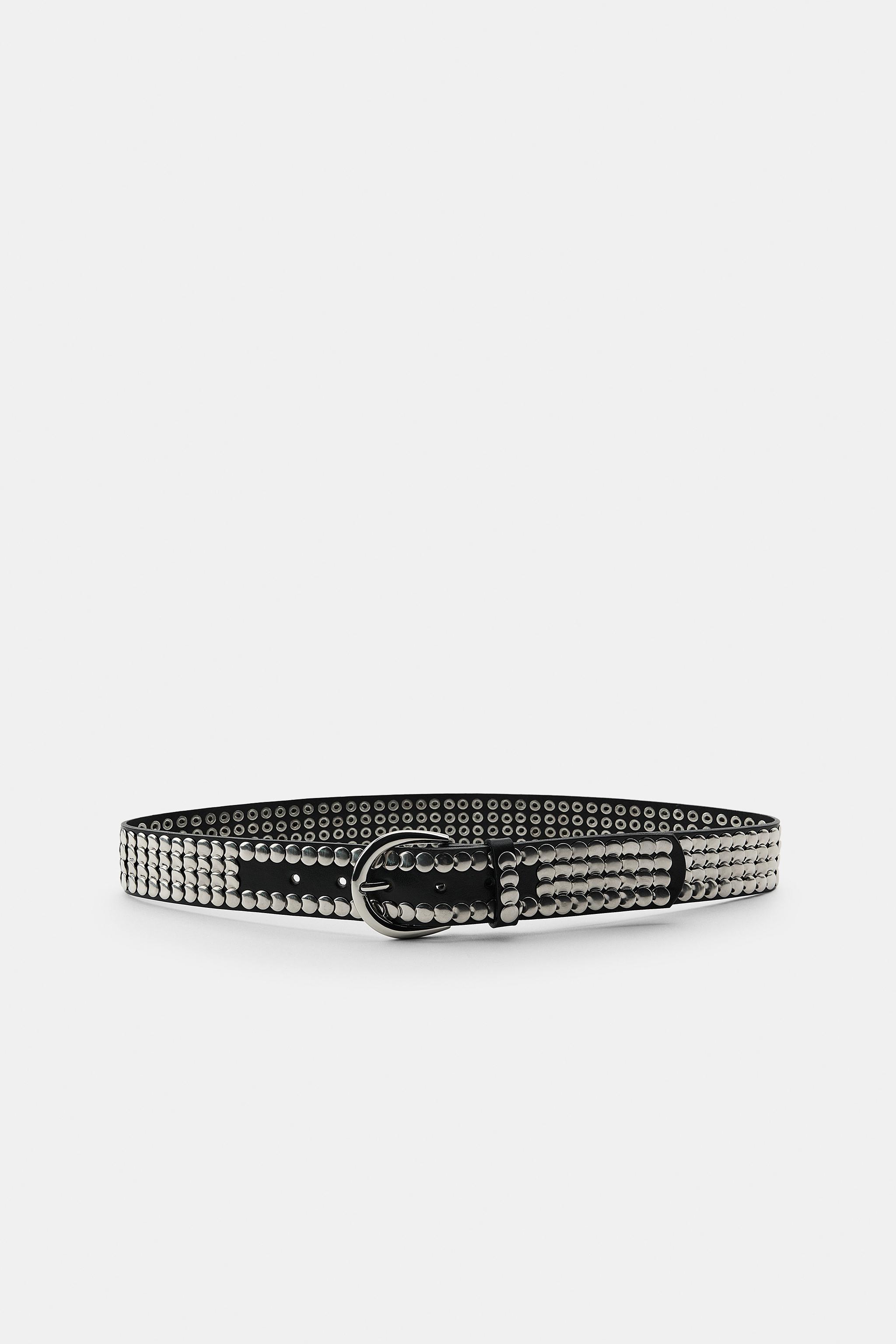 MULTI-STUD LEATHER BELT